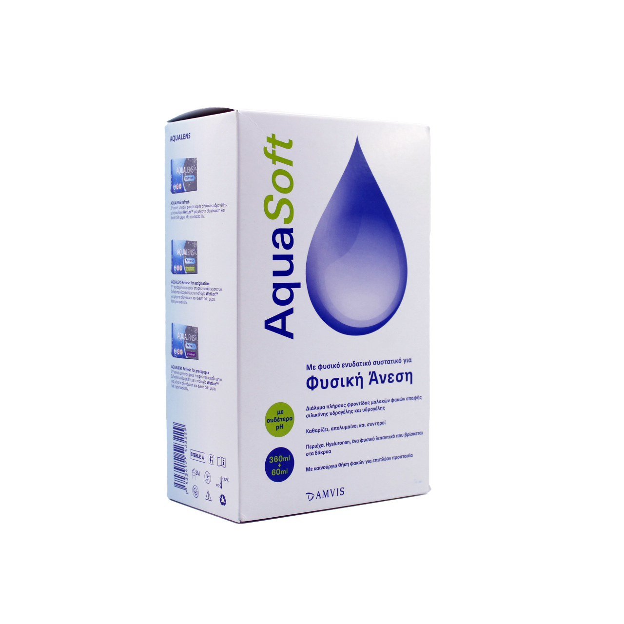 Υγρό Φακών Amvis AquaSoft 360ml & Extra Bottle 60ml